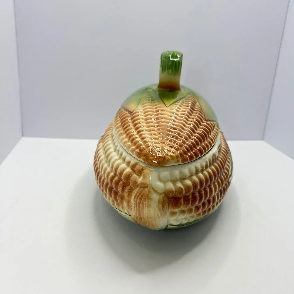 Vintage Corn Ceramic Tureen 14